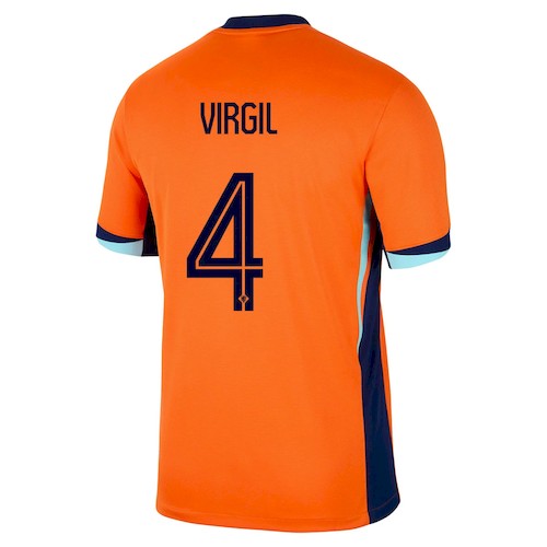 Nederland Virgil van Dijk 4 Hjemme Fotballdrakt 2024