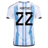 Offisiell Argentinien Hjemmedrakt 2022 L Martinez 22