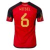 Belgia Axel Witsel 6 Hjemmedrakt 2022 Rød