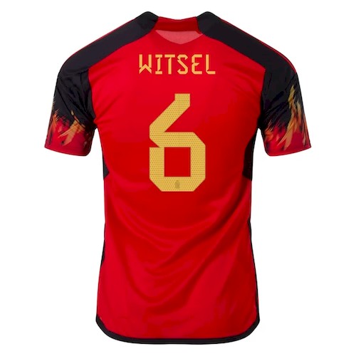 Belgia Axel Witsel 6 Hjemmedrakt 2022 Rød