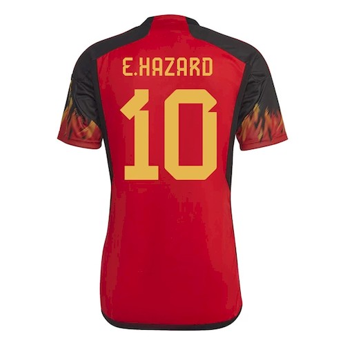 Belgia Eden Hazard 10 Hjemmedrakt 2022 Rød