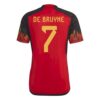 Belgia Kevin De Bruyne 7 Hjemmedrakt 2022 Rød