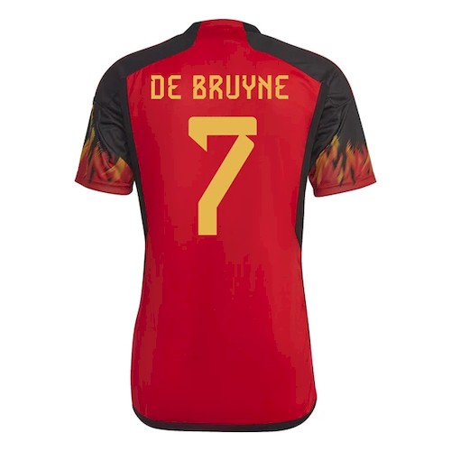 Belgia Kevin De Bruyne 7 Hjemmedrakt 2022 Rød