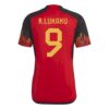 Belgia Romelu Lukaku 9 Hjemmedrakt 2022 Rød