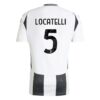 Juventus Locatelli 5 Hjemmedrakt 2024 25 HvitSvart