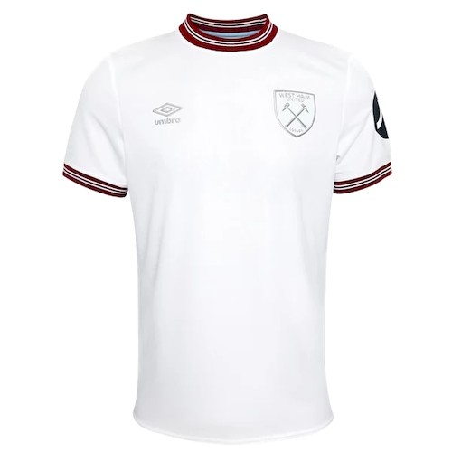West Ham United Bortedrakt 2023-24 – Hvit med Claret/Blå