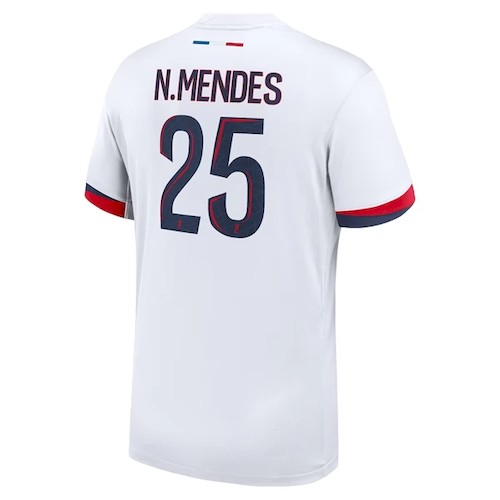 PSG Nuno Mendes 25 Bortedrakt 2024-25 – Offisiell Drakt