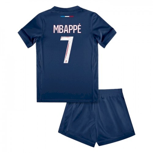 PSG Kylian Mbappé 7 Barn Hjemme Draktsett 2024-2025