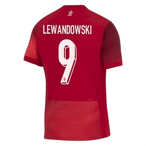 Polen Lewandowski 9 Borte Fotballdrakter 2024