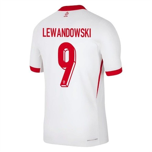 Polen Lewandowski 9 Hjemme Fotballdrakter 2024