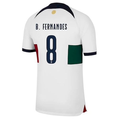Portugal B.Fernandes 8 Borte Fotballdrakter 2022