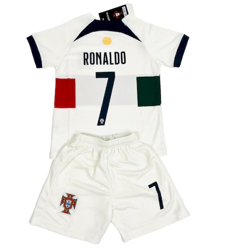 Portugal Ronaldo 7 Barn Borte Draktsett 2022