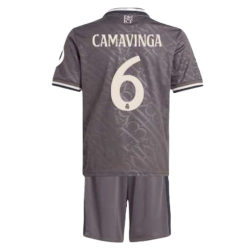 Real Madrid Camavinga 6 Barn Tredjedrakt 2024-2025