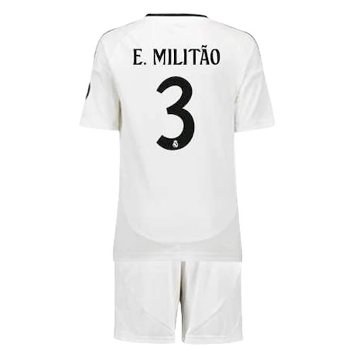 Real Madrid Militão 3 Barn Hjemmedrakt 2024