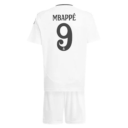 Real Madrid Mbappé 9 Barn Hjemme Draktsett 2024-25