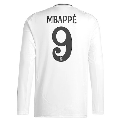 Real Madrid Mbappé 9 Hjemme Langermet Fotballdrakt 2024-25