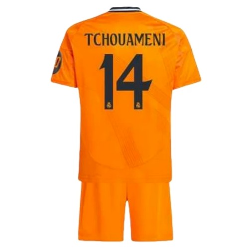 Real Madrid Tchouaméni 14 Barn Bortedrakt 2024-2025