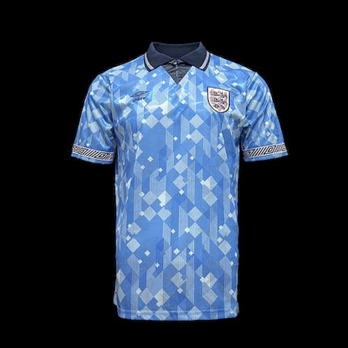Kjøp Retro 1990 England Blå Fotballdrakter