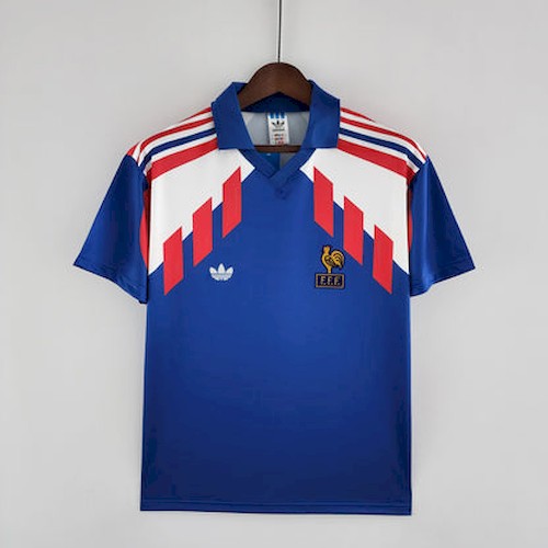 Retro 88 90 Frankrike Hjemme Fotballdrakt