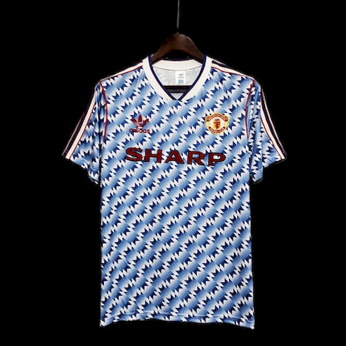 Retro 90-92 Manchester United Borte Drakt