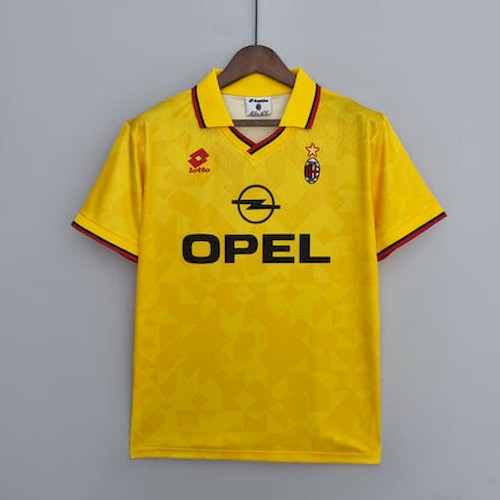 Retro AC Milan Gul Bortedrakt 1995 1996 | OPEL Klassiker