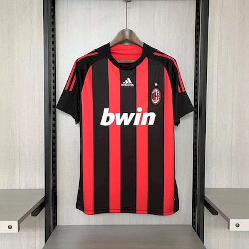 AC Milan Hjemmedrakt 2008-09 | Ikoniske Røde og Sorte Striper