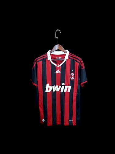 AC Milan Retro Hjemmedrakt 09 10 | Klassisk Rød Svart Design
