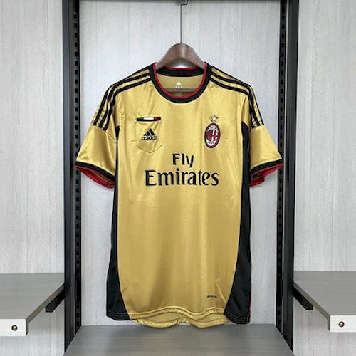 AC Milan Tredjedrakt 2013-14 | Gullgul Retro Fotballdrakt