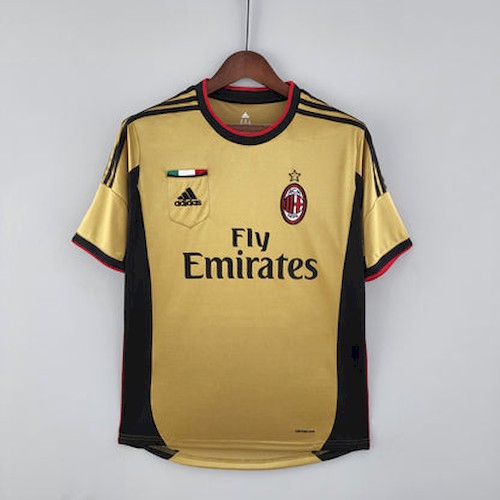 Retro AC Milan Gull Tredjedrakt 2013 14 | Emirates Utgave