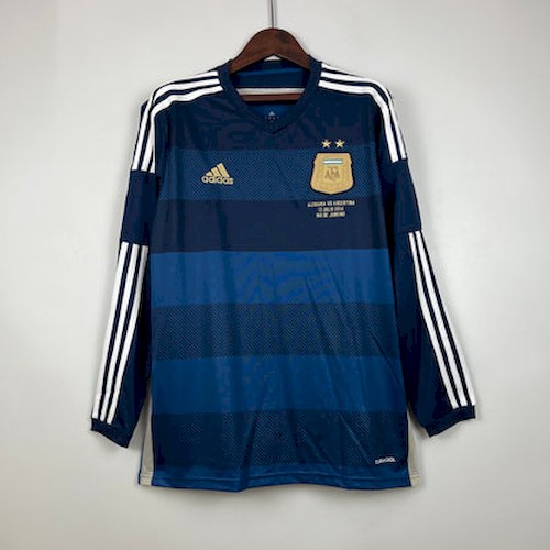 Retro Argentina 2014 Langermet Bortedrakt - Kjøp Nå!