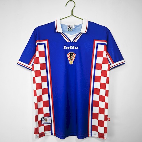 Retro Kroatia 1998 Borte Fotballdrakter