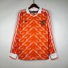 Retro Langermet Holland 1988 Hjemme Fotballdrakt