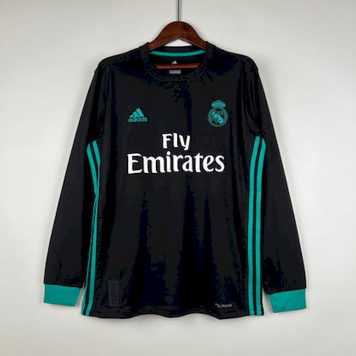 Retro Real Madrid 17 18 Langermet Bortedrakt