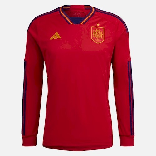 Spania Langermet Hjemmedrakt 2022 | Offisiell Fotballdrakt