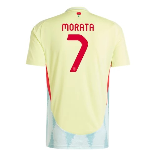 Spania Morata 7 Borte Fotballdrakt 2024