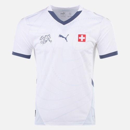 Sveits Bortedrakt 2024 | Offisiell Hvit Fotballdrakt