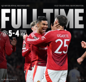 Manchester United 5 4 Lyon Europa League avansement til semifinale